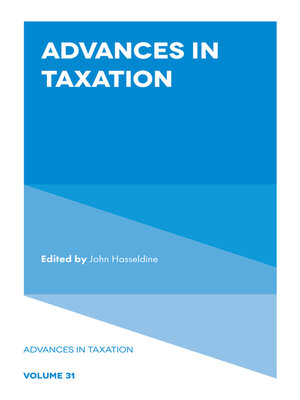 cover image of Advances in Taxation